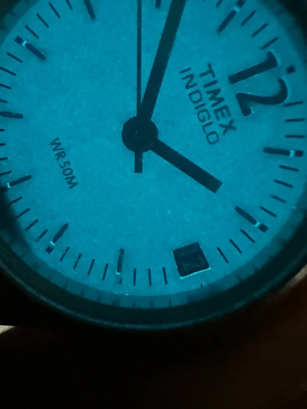 Timex Indiglo Watch Women Silver Tone Blue Dial Date Flawed bracelet Works